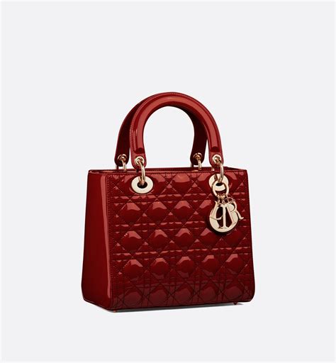 dior red pouch|lady Dior cherry red.